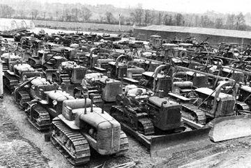 Construction equipment being assembled in Turku prior to movement by Rail to Tornio where work would start in April'