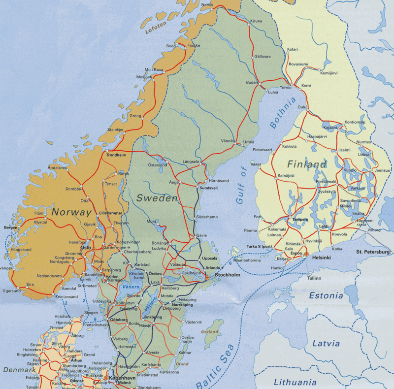 The Scandinavian Rail Network