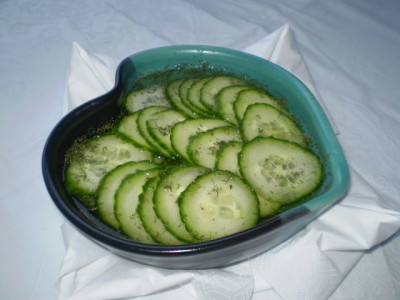 Finnish Cucumber Salad - Kurkkusalaatti