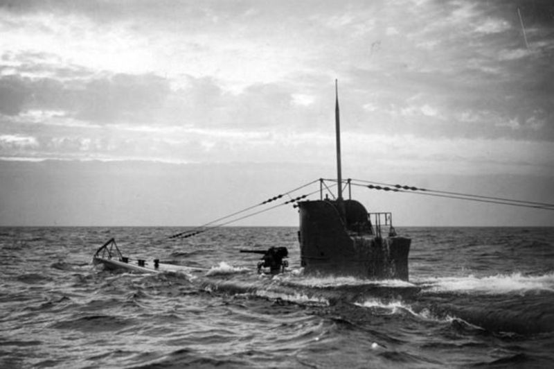 The Iku-Turso at sea on pre-war exercises, commanded by Lt-Cdr Pekkanen