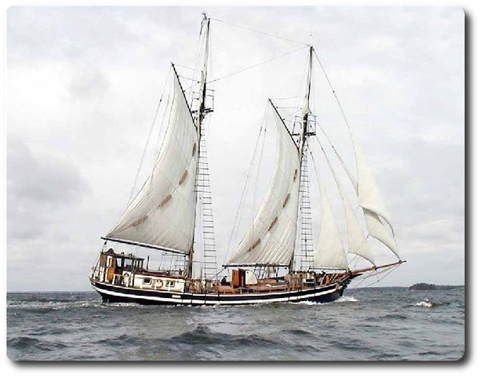 Visit Örö on the sailing schooner Inga