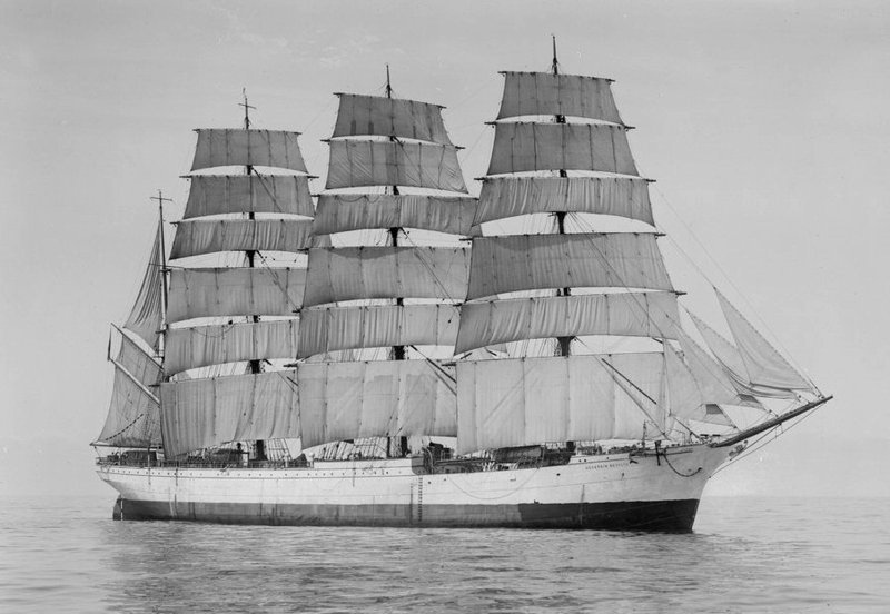 The barque Herzogin Cecile, probably the best known of Gustaf Eriksons ships