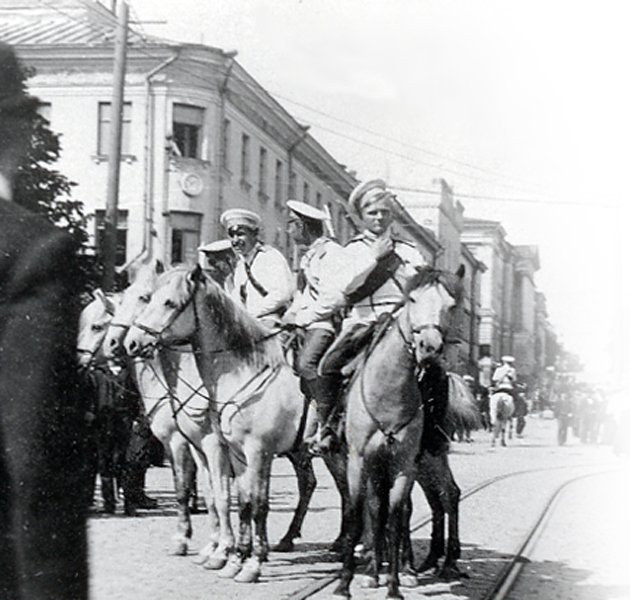 Russian gendarmerie in Helsinki in the early 1900's